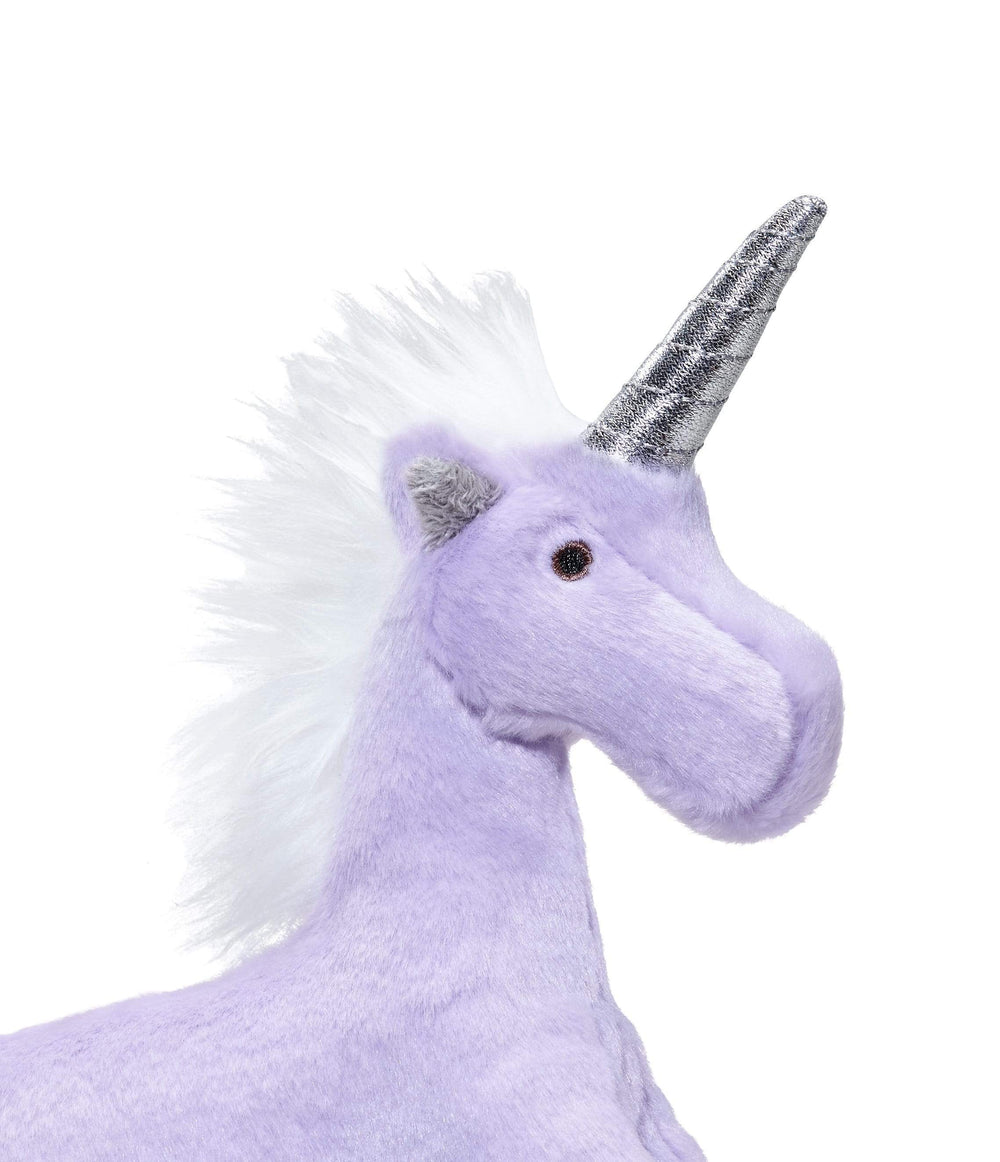 Fluff and Tuff Violet Unicorn Plush Dog Toy