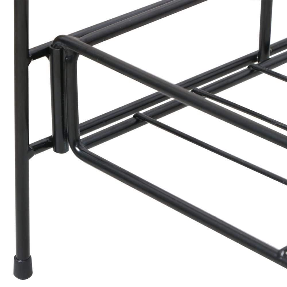 Yaheetech 32 in. H Metal Plant Stand with Tray Design For Outdoor/Indoor (2 Tier) DYkc7a0001