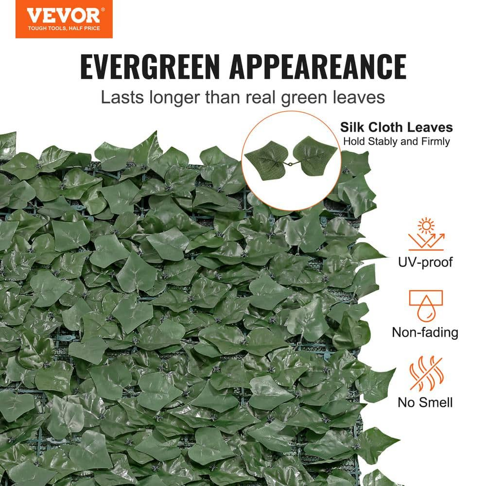 VEVOR Ivy Privacy Fence 59 x 98 in. Artificial Green Wall Screen Greenery Ivy Fence Faux Hedges Vine Leaf Decoration WLSRZ59X981PC9IJ9V0