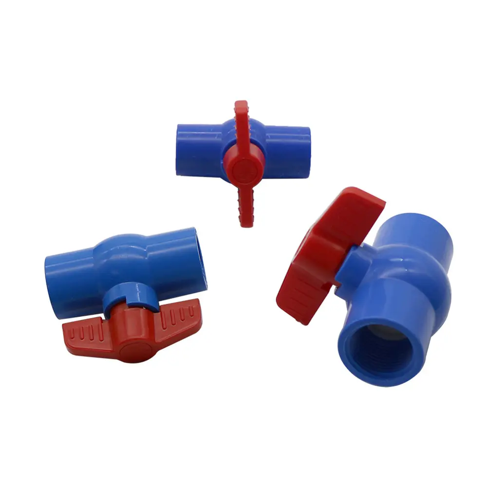 1/2 3/4 1 inch Female Thread PVC Ball Valve Garden Water Waterstop Switch Irrigation Pipe Fittings