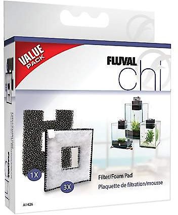 Fluval Chi II Filter Pad and Filter Foam Pad， Value Pack