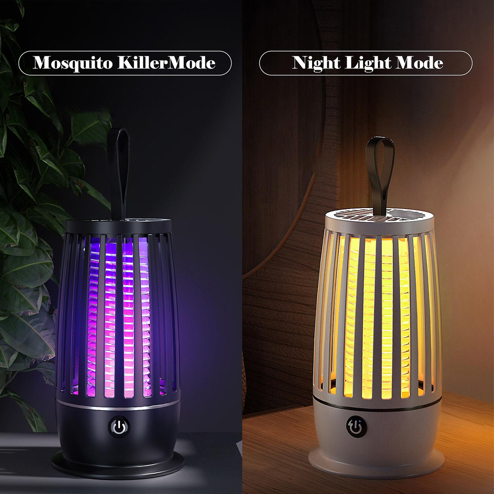 Mosquito Killer Usb Hanging Bug Zapper Trap Lamp With Warm White Night Light Non-toxic Electric Mosquito Lamp Insect Mosquito Attracts Fruit Flies For
