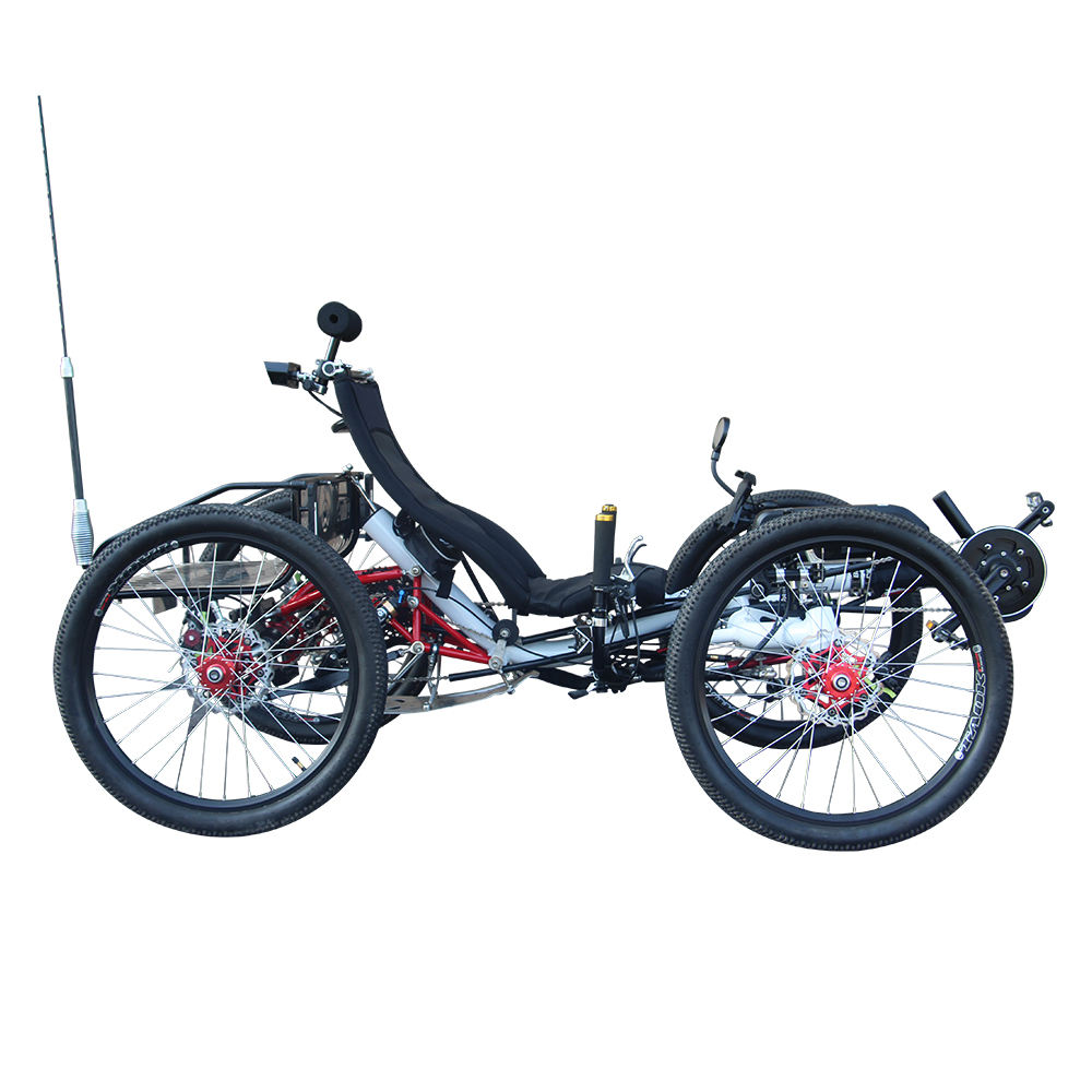 City Commuting  Wheel Drive 4x4 Four Wheeler Electric Recumbent Bike Exercise Commuting Cycle