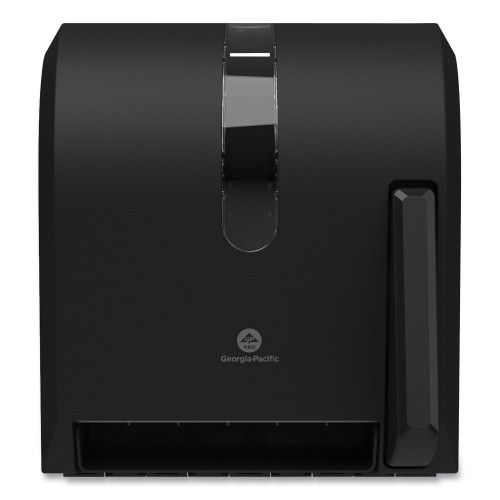 Georgia Pacific Professional Hygienic Push-Paddle Roll Towel Dispenser， 13 x 10 x 14.4， Black (54338A)