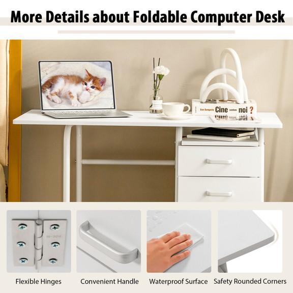 Costway 43652978 Home Office Folding Computer Lapt...