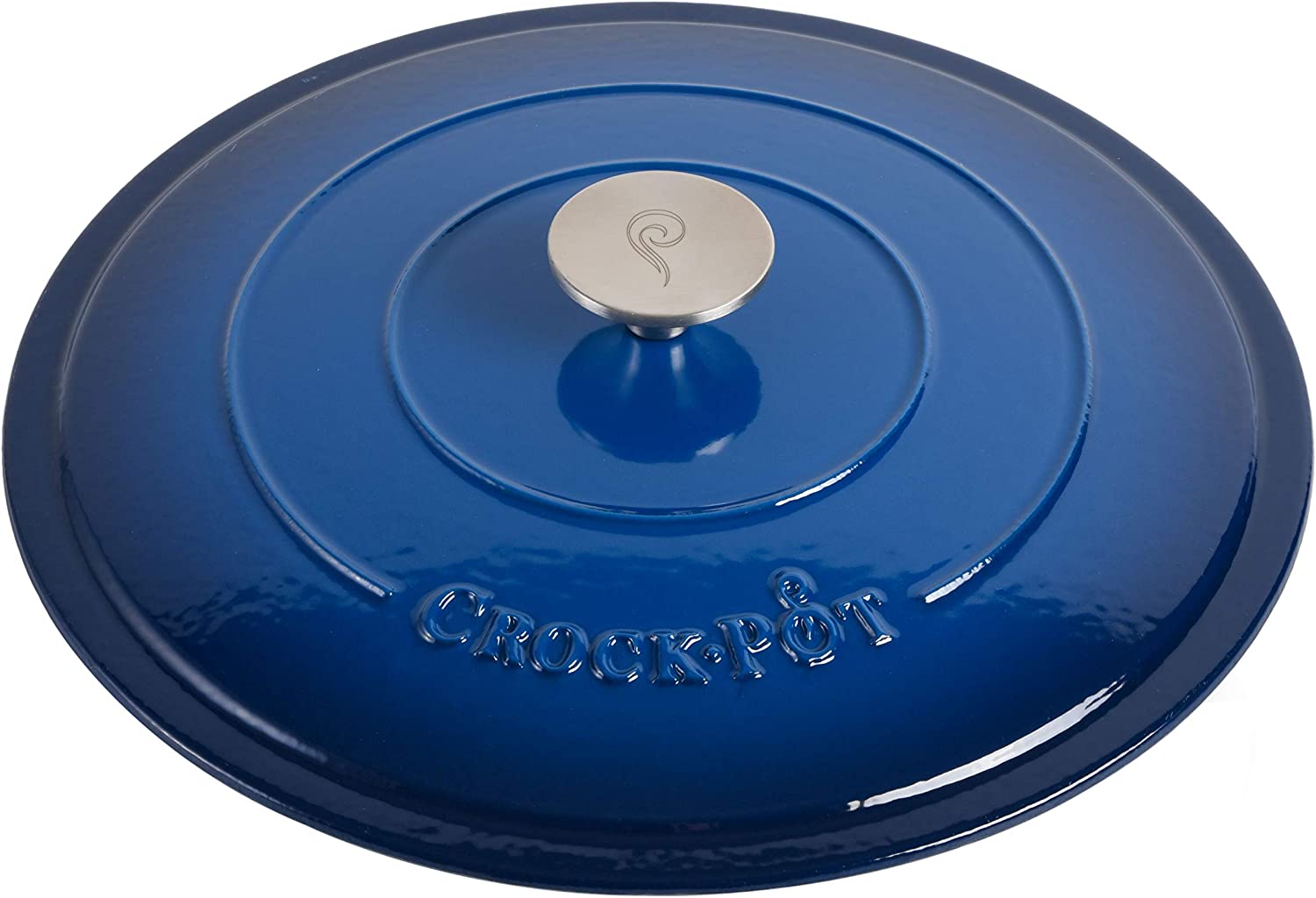 Crock Pot 111999.02 Artisan Enameled Cast Iron Braiser W/Lid， 5 Quart， Sapphire Blue