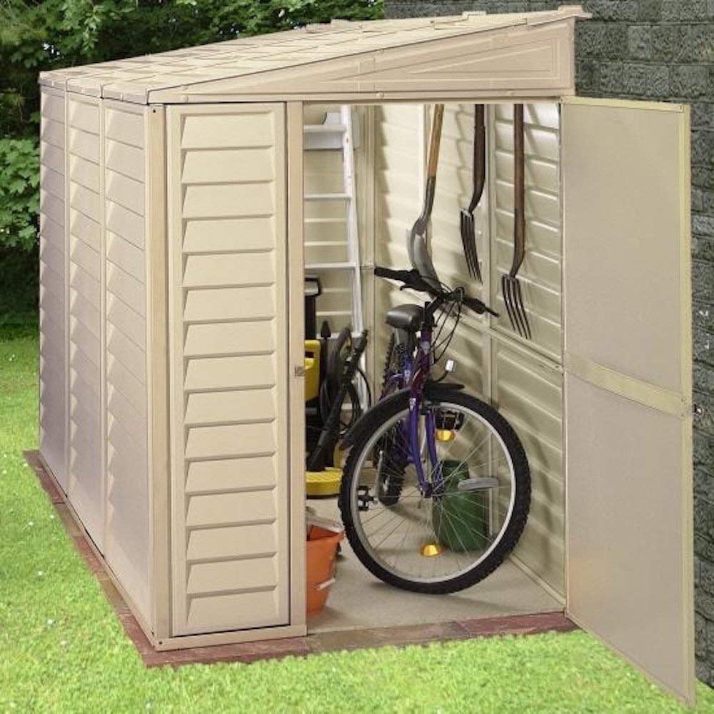 Duramax Building Products SideMate 4 ft. W x 8 ft. D Plastic Lean-To Storage Shed Vinyl