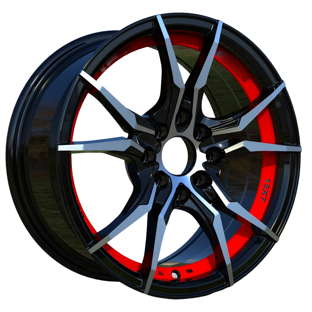 New Arrival Passenger Car Wheels 15x7 inch 5x114.3 Black oy Wheel Rims