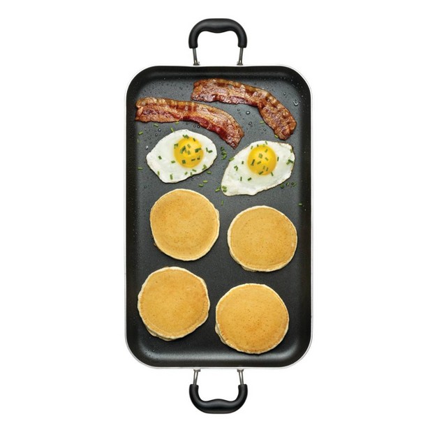 Double Burner Griddle Nonstick Cookware Black