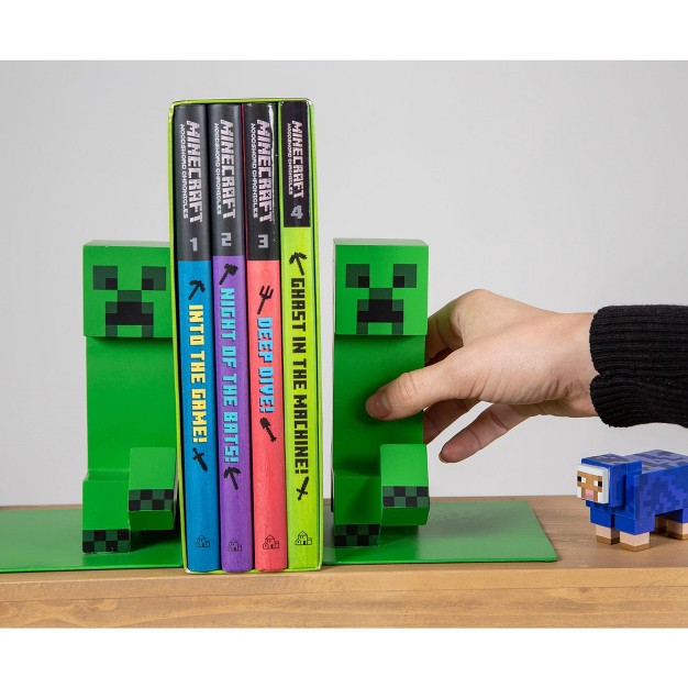 Ukonic Minecraft 6 inch Creeper Bookends Set Of 2