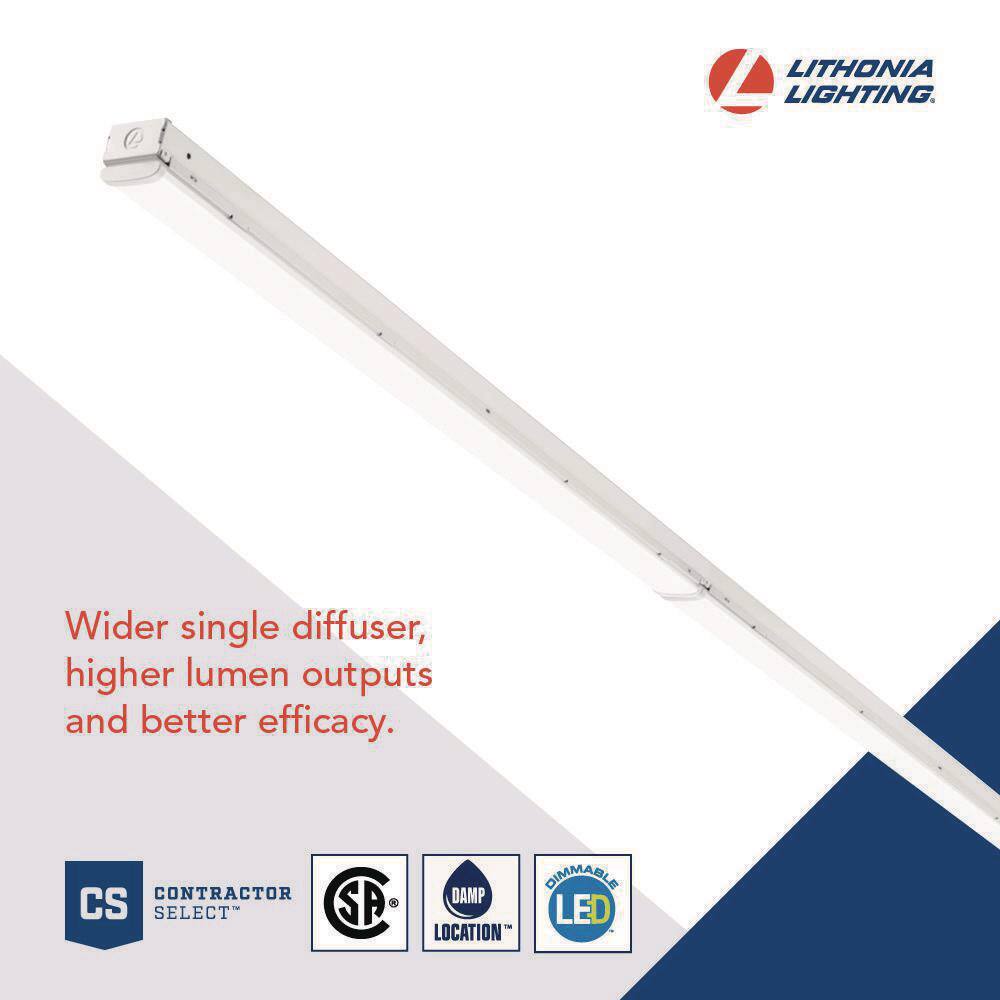 Lithonia Lighting MNSS 8 ft. 220-Watt Equivalent Integrated LED White Strip Light Fixture 4000K High Output MNSS L96 14000LM MVOLT GZ10 40K