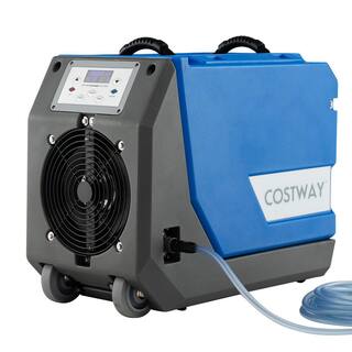 Costway 180-Pint Bucketless Dehumidifier Commercial Dehumidifier Industrial Dehumidifier with Pump  Drain Hose ES10196US-BL