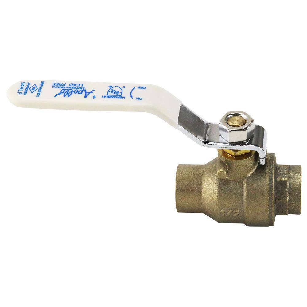 Apollo 12 in. Lead Free Brass SWT x SWT Ball Valve 94ALF20301A