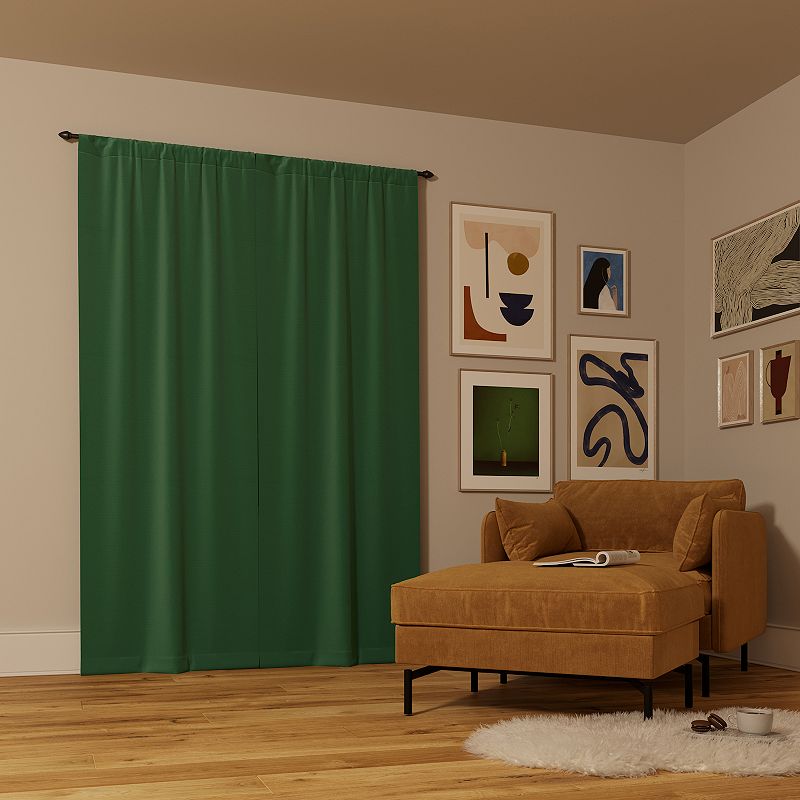 Sun Zero Rianna Theater Grade Extreme 100% Blackout Rod Pocket Single Curtain Panel