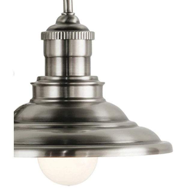 allen + roth Hainsbrook Antique Pewter Rustic Cone Mini Pendant Light