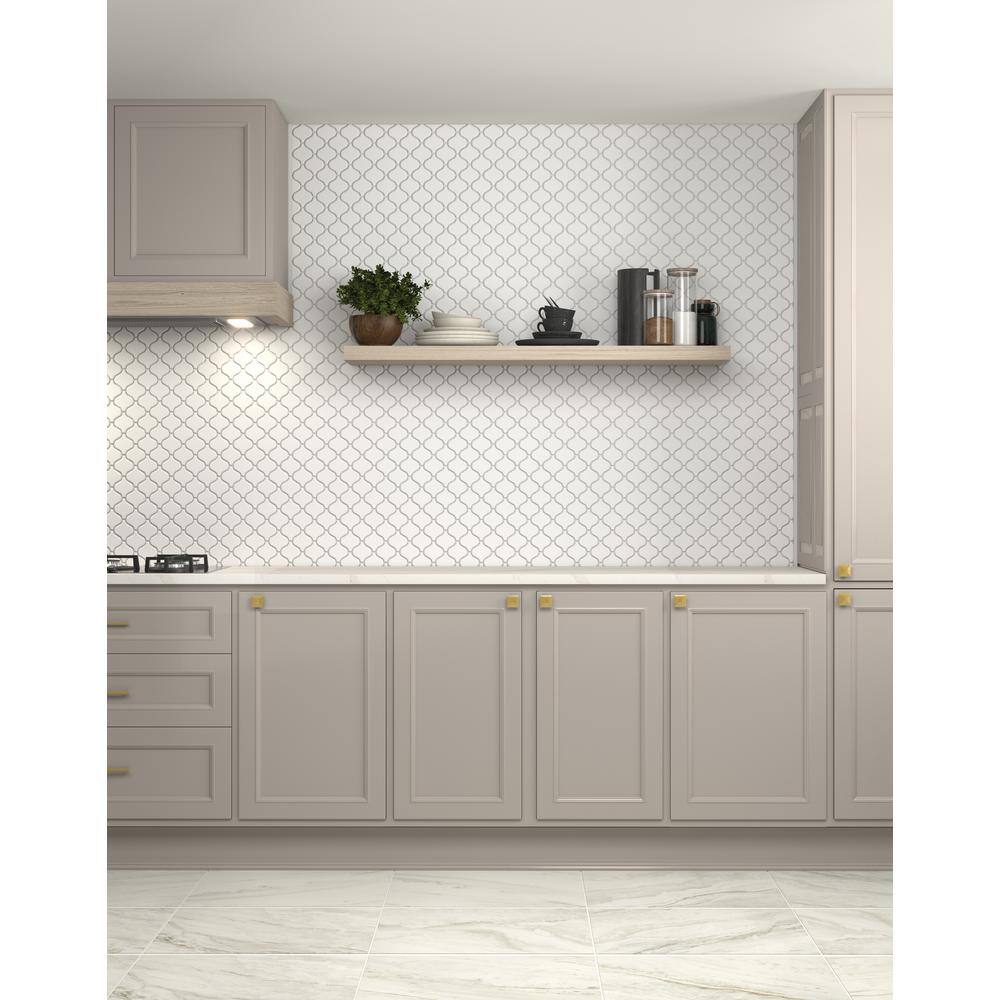 Daltile Restore Bright White 1x12 Glossy Ceramic Trim  Border Tile (0.4 sq. ft. piece) RE15S1212CC1P2