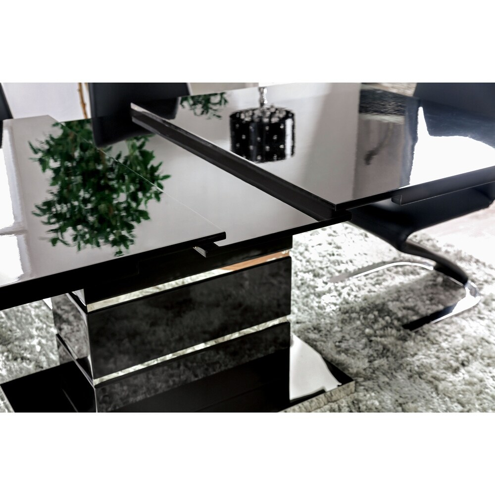 Ikemura Contemporary Black Metal 7 Piece Dining Set by Strick   Bolton