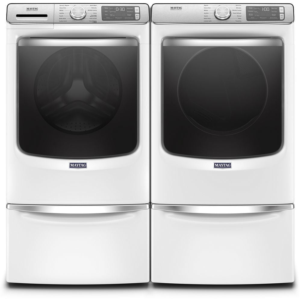 Maytag MED8630HW Smart Front Load Electric Dryer With Extra Power And Advanced Moisture Sensing With Industry-Exclusive Extra Moisture Sensor - 7.3 Cu. Ft.