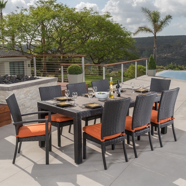 Deco 9 Piece Aluminum Outdoor Patio Dining Set