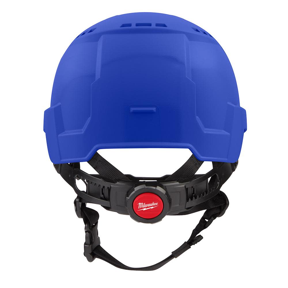 Milwaukee Blue Front Brim Vented Helmet with BOLT Class C