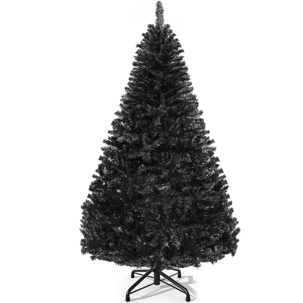 6ft PreLit Black Halloween Artificial Christmas Tree