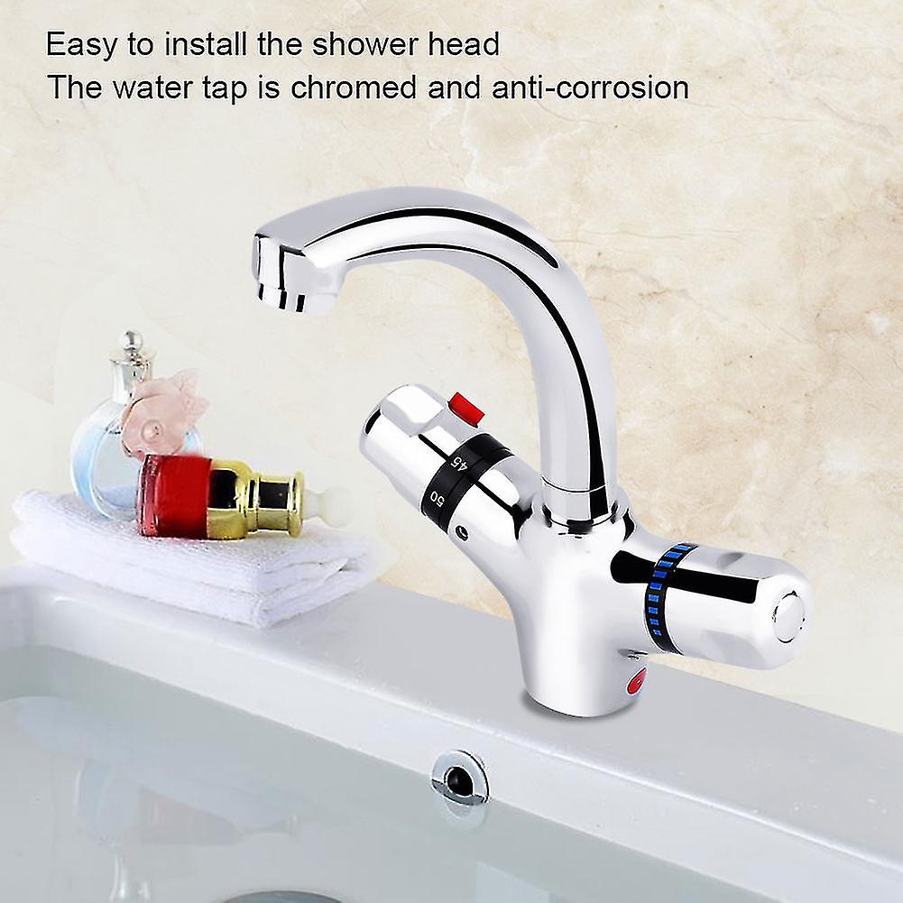 Thermostatic Chrome plating Rotary Durable Water Faucet Tap Kitchen Sink G3/8