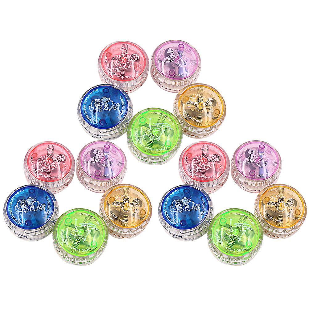 15pcs Led Light Up Responsive Bearing Balls Entertaining Toys Party Favors Yo-yo Toys