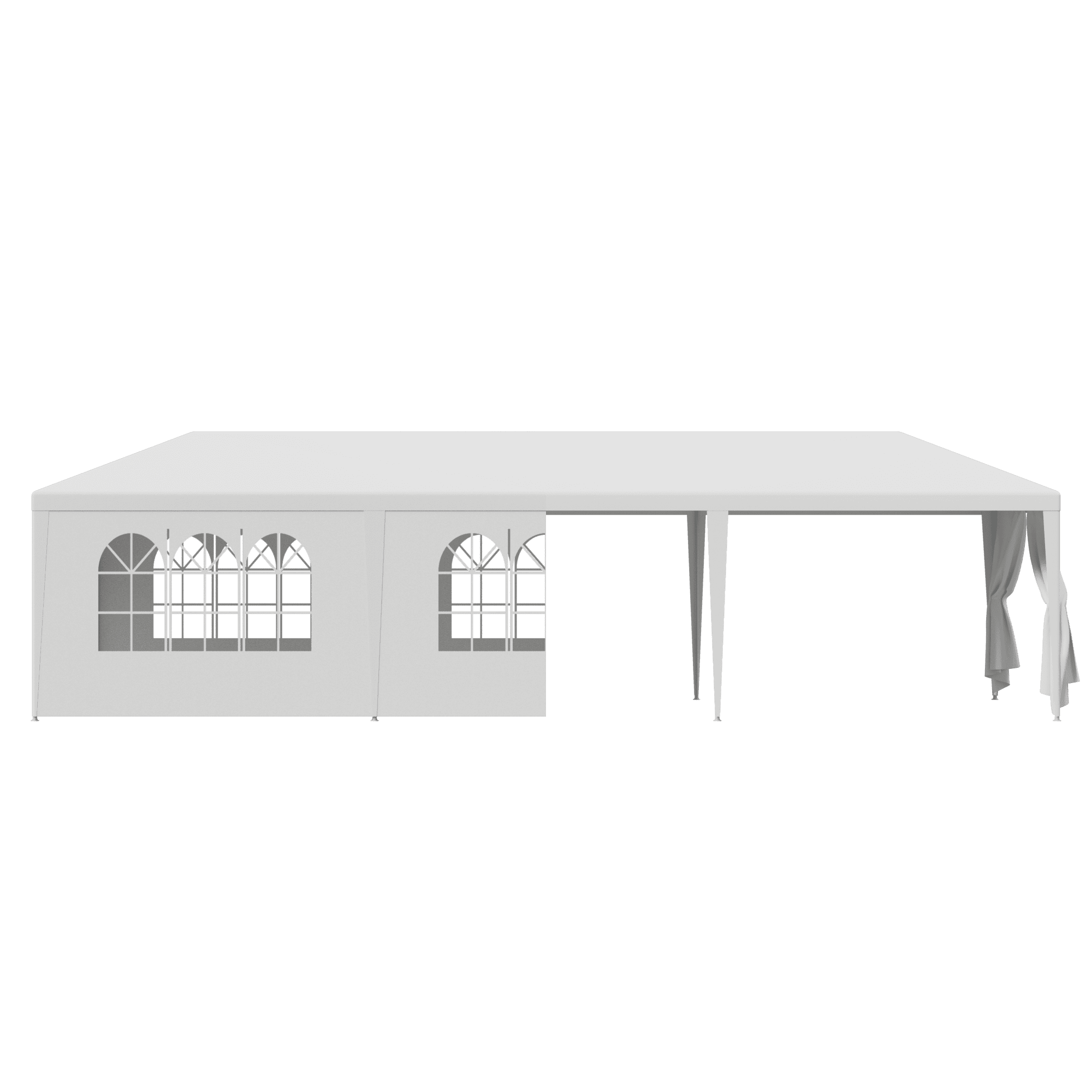 ZENSTYLE Patio Wedding Party Tent Set White Waterproof Canopy - 10 x 30' White