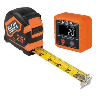 Klein Tools 2-Piece Tape Measure and Digital Angle Gauge and Level Tool Set M2O41260KIT