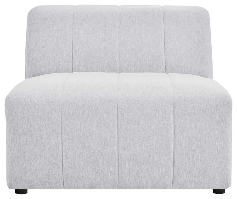 Sofa Middle Chair  Fabric  Ivory White  Modern  Living Lounge Hotel Hospitality   Transitional   Armchairs And Accent Chairs   by House Bound  Houzz