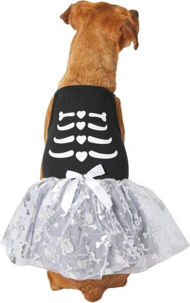 Frisco Silver Metallic Skull Dog and Cat Dress