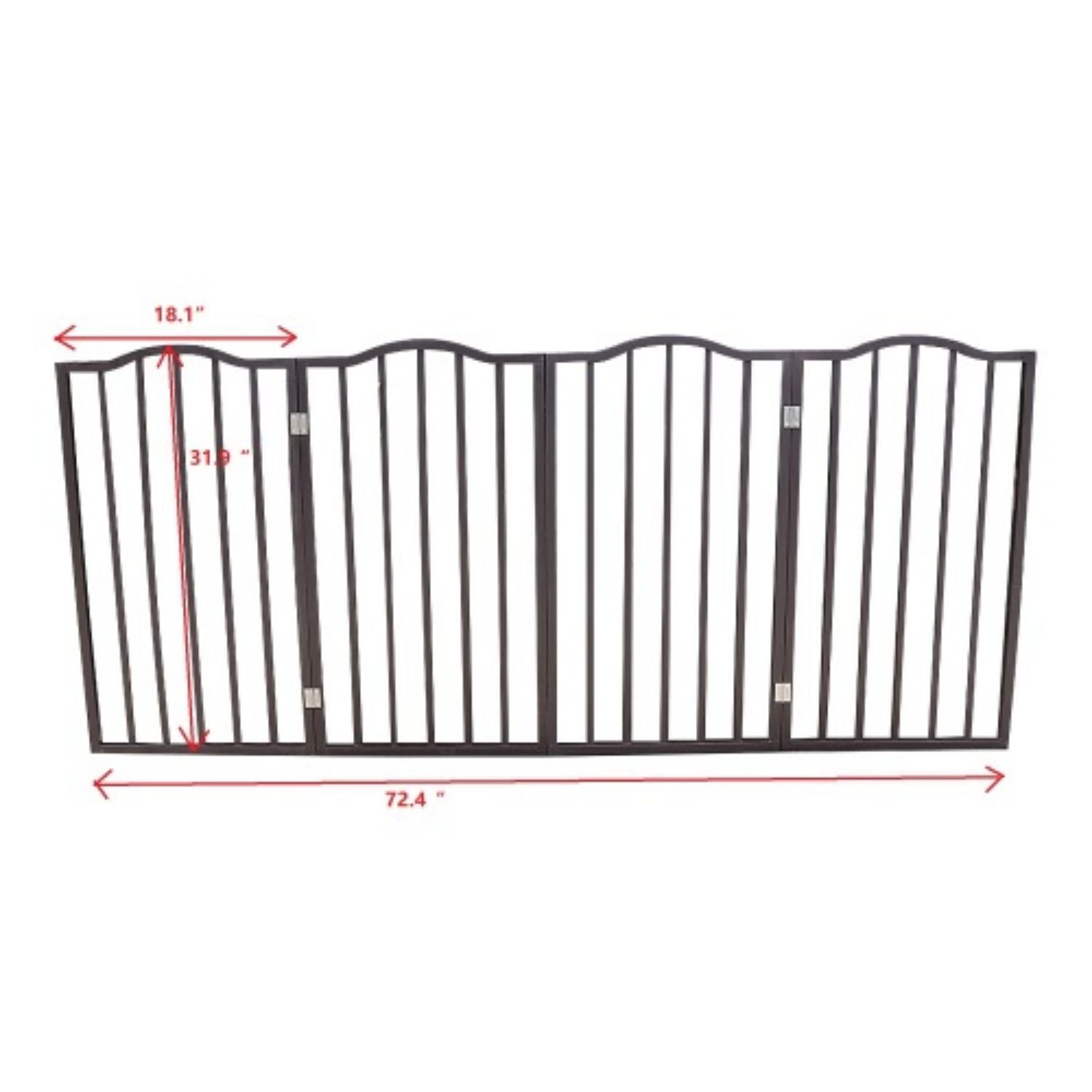 Cmgb Pet Gate，Stairs or House – Freestanding， Folding，Wood，Brown