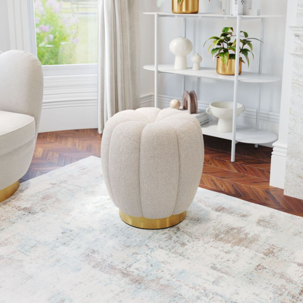 Napa Ottoman Ivory   Contemporary   Footstools And Ottomans   by First of a Kind USA Inc  Houzz