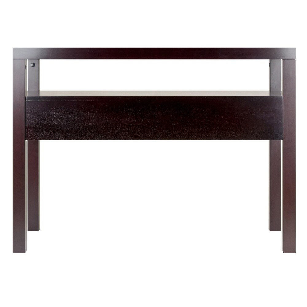 Copenhagen Console Table  Espresso   40.16 x 17.09 x 30.12 inches