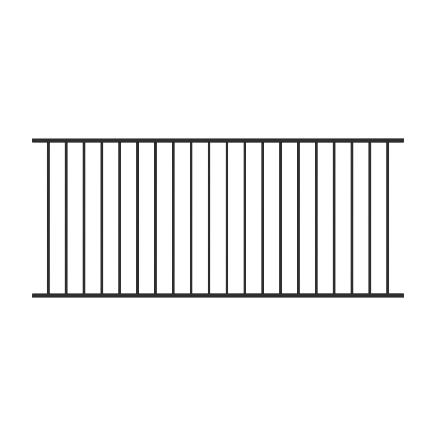 Fe26 Steel Traditional Level Panel 34 in. H X 1 in. W X 96 in. L Steel Railing