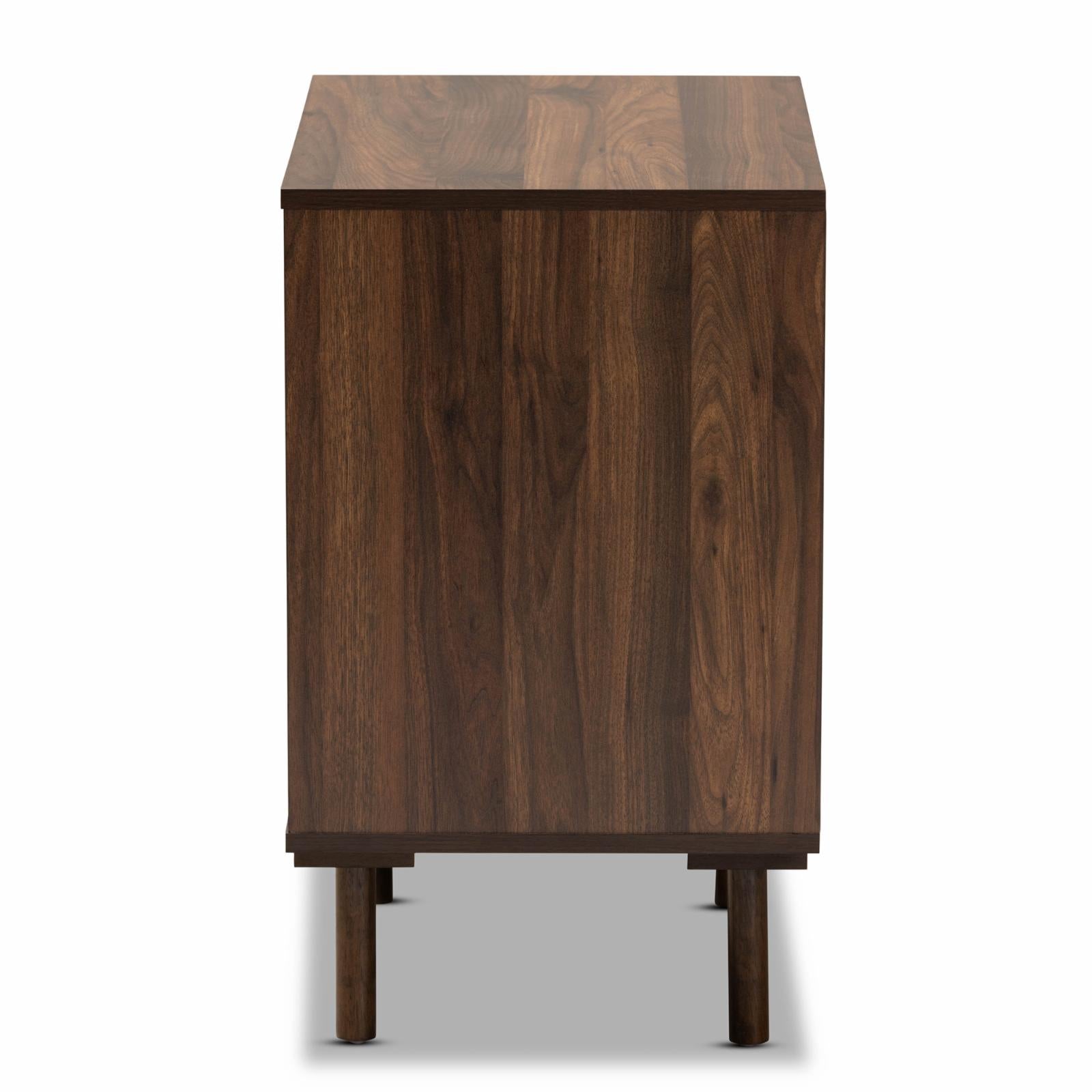 Baxton Studio Meike 3 Drawer Mid-Century Modern Nightstand