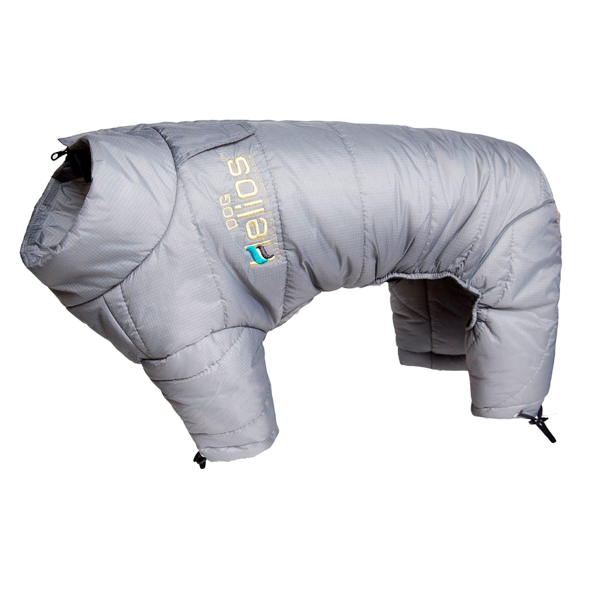 Dog Helios Grey Thunder-Crackle Full-Body Waded-Plush Adjustable and 3M Reflective Dog Jacket， X-Small