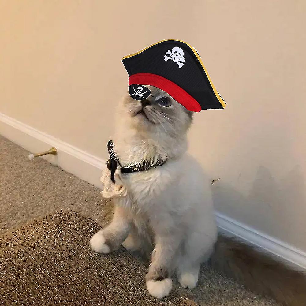 Pirate Dog Cat Costume Suit Halloween Funny Pet Clothes