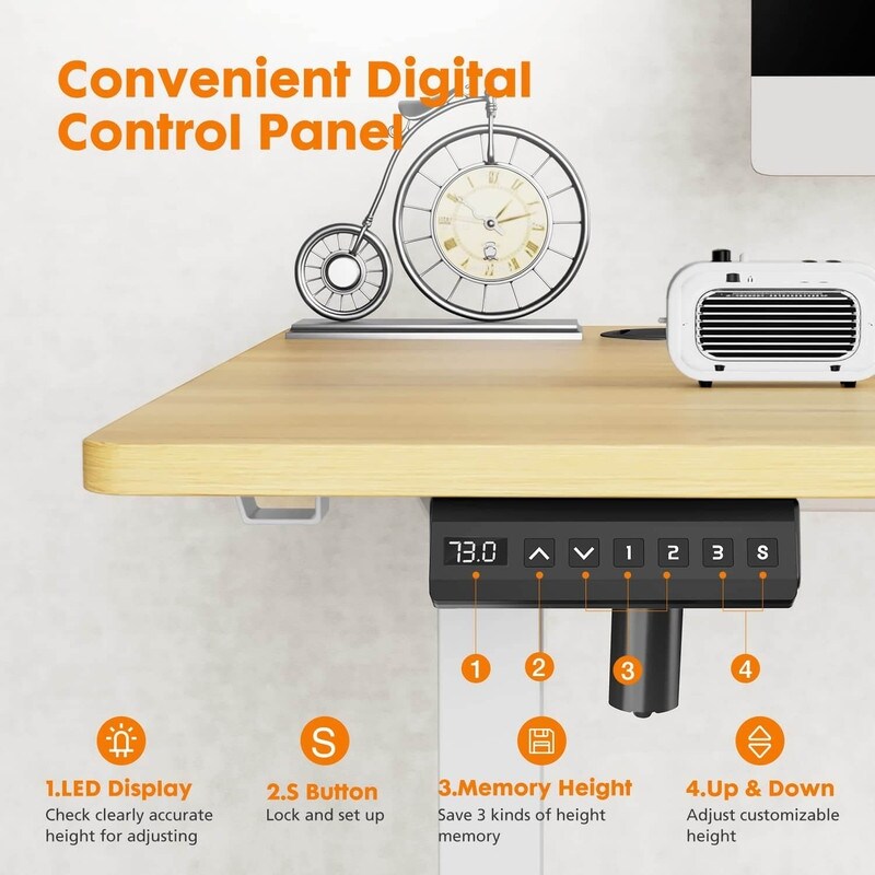 Electric Height Adjustable Ergonomic Computer Desk