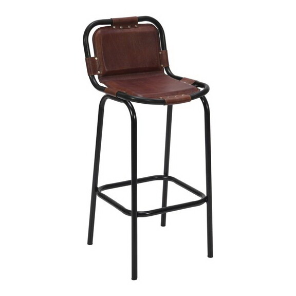 31 inch Bar Height Chair  Genuine Leather Upholste...