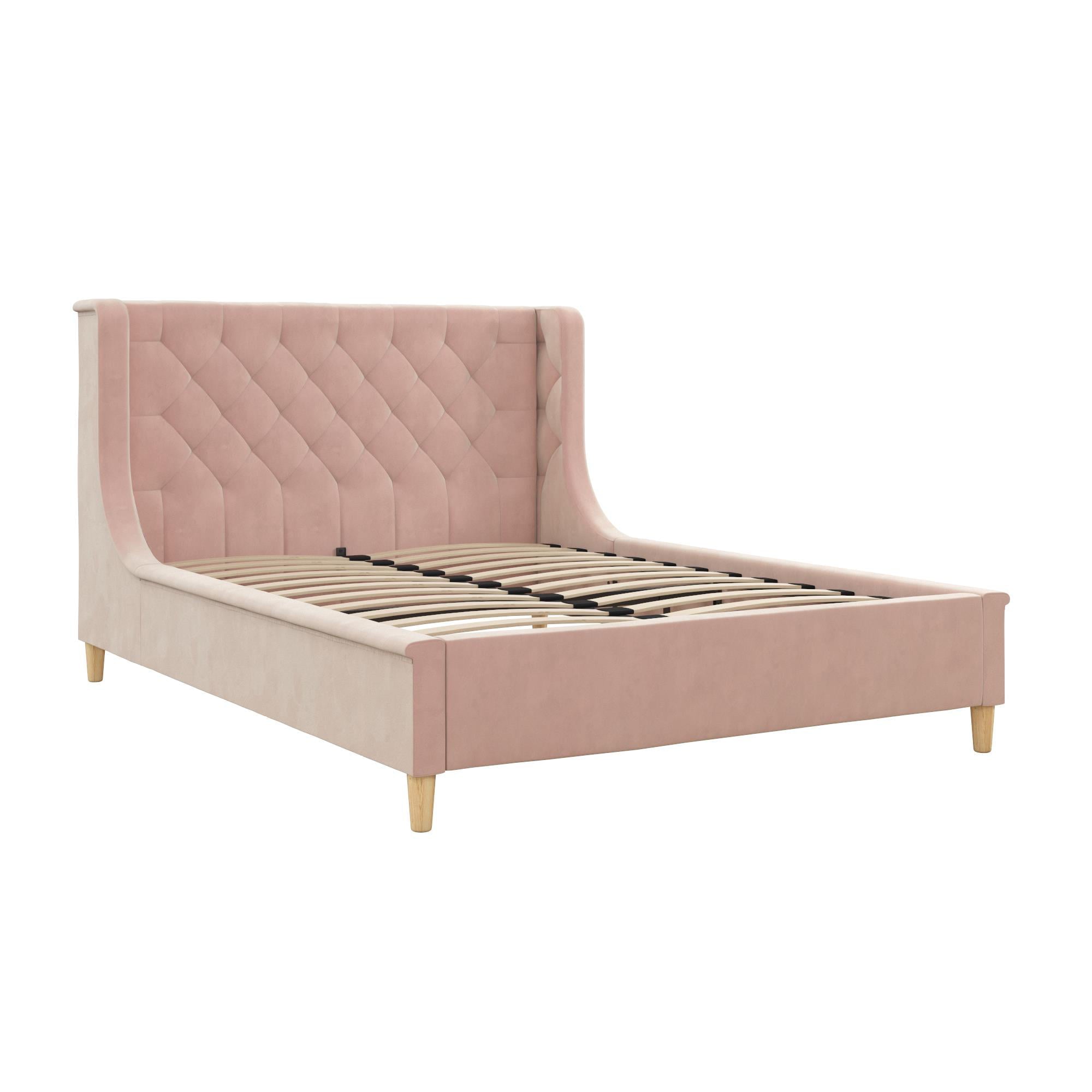 Little Seeds Monarch Hill Ambrosia Kids' Full Upholstered Bed, Pink Velvet