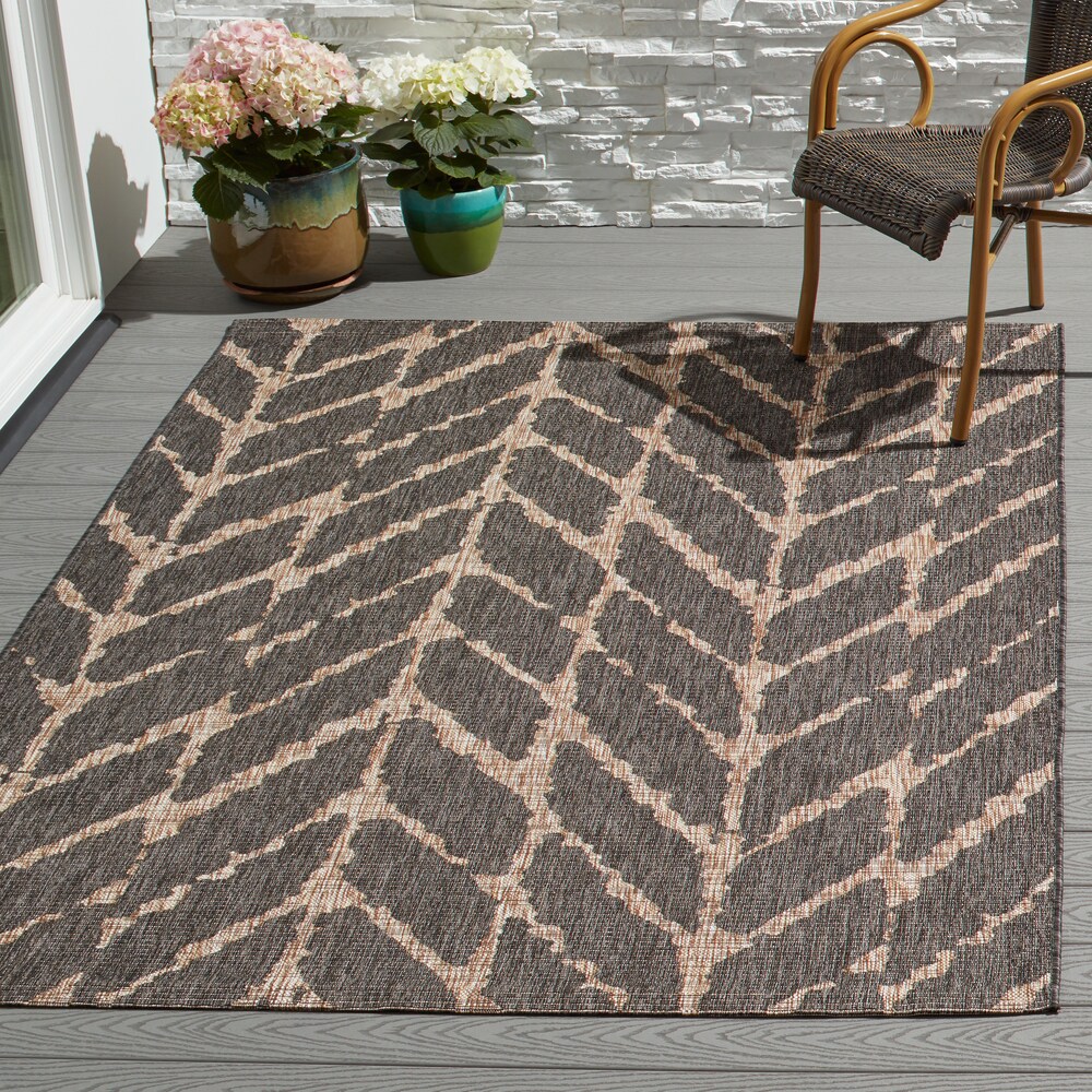 The Curated Nomad Claremont Chevron Pattern Indoor/ Outdoor Area Rug