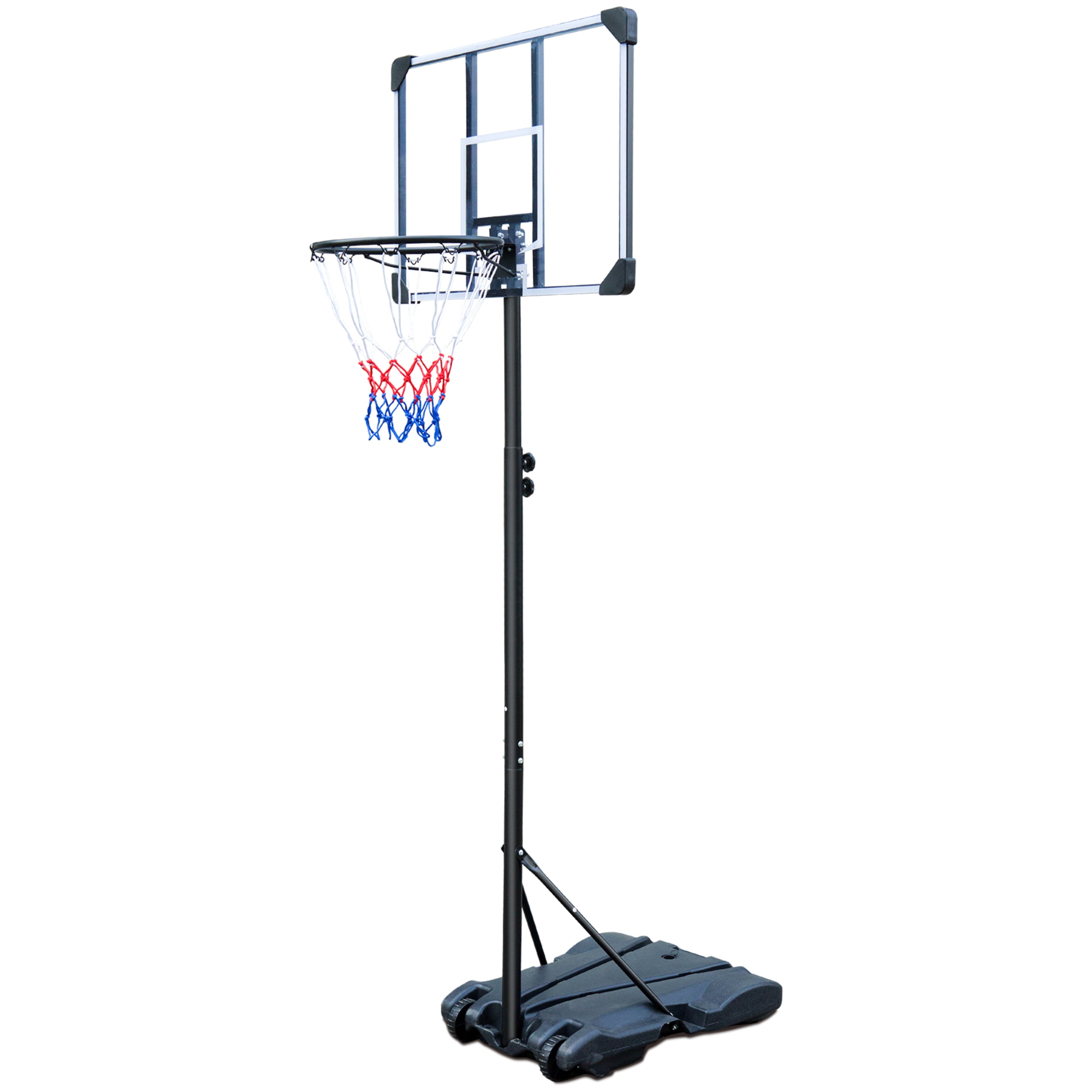 HooKung  Portable Basketball Hoops and Goals Adjustable 5.8ft -7ft Basketball System Height 28'' Backboard for Adult Teenagers Indoor Outdoor Use