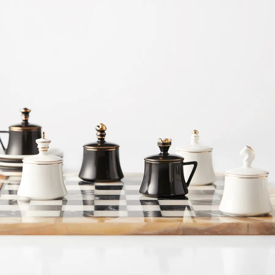 Karaca Chess Set Of 6 Coffee Cups 153.03.06.1507