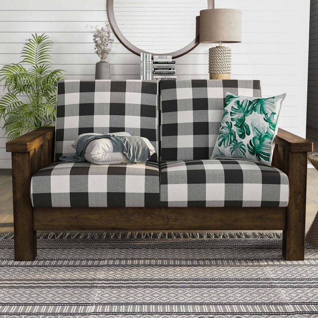 Jovie Gingham Rustic Loveseat Homes Inside Out