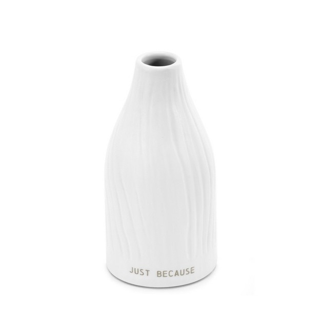 Demdaco Brave Just Because Vase White