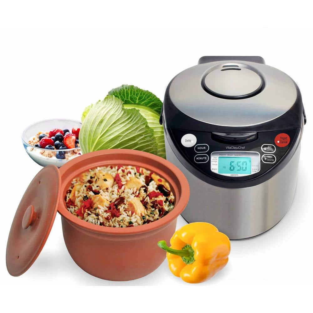 VITACLAY 4 Qt. Smart Organic Clay Multi-Cooker (8-Cup) VM7900-8