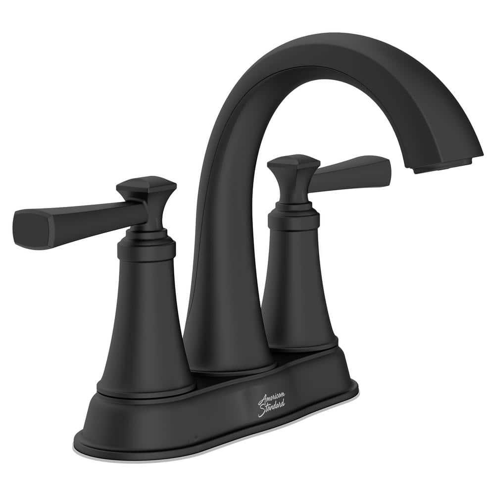 American Standard Rumson 4 in Centerset 2Handle Bathroom Faucet in Matte Black