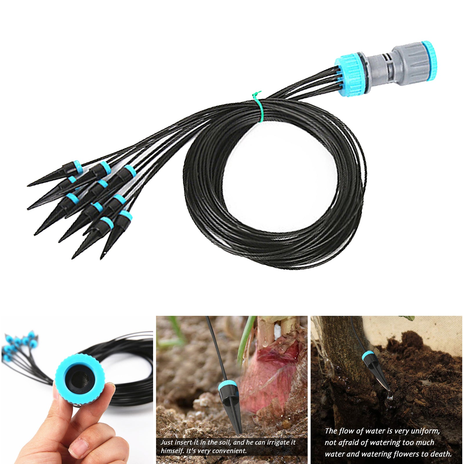 Drip Irrigation Kit Garden Irrigation System with 10 Nozzle Plant Garden Watering Drip Automatic Garden Watering kit