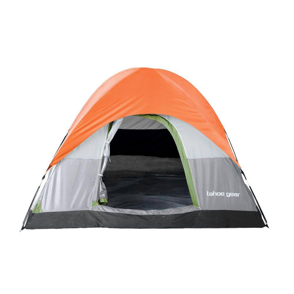 Tahoe Gear Powell 3-Person 3 Season Dome Camping Frame Tent Green and Orange TGT-POWELL-3-B